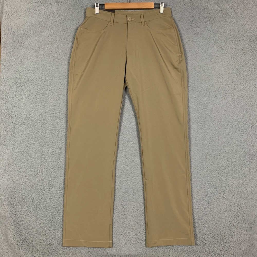 Under Armour Golf Pants Men's 32 x 32 Tan Straight Leg Flat Front Loose Fit NWT
